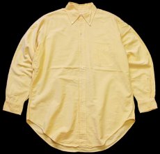画像1: 60s Brooks Brothersブルックスブラザーズ Makers 6ボタン ボタンダウン オックスフォード コットンシャツ 黄 16-3 (1)
