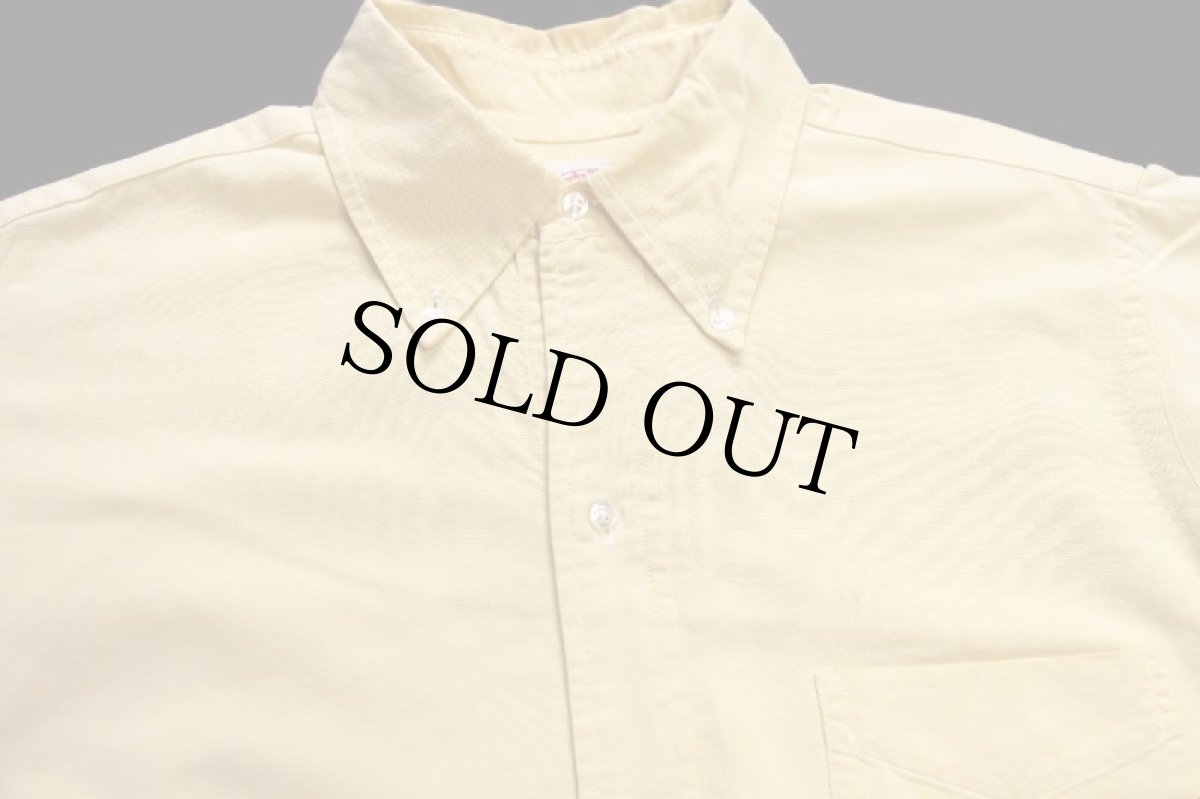 画像3: 60s Brooks Brothersブルックスブラザーズ Makers 6ボタン ボタンダウン オックスフォード コットンシャツ 黄 16-3 (3)