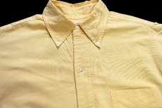 画像3: 60s Brooks Brothersブルックスブラザーズ Makers 6ボタン ボタンダウン オックスフォード コットンシャツ 黄 16-3 (3)