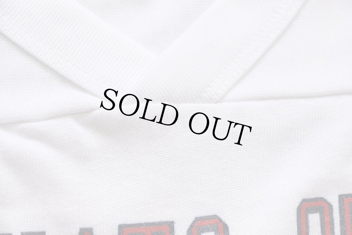 画像7: 80s USA製 Championチャンピオン MSU 88 ナンバリング コットン×ナイロン フットボールTシャツ 白 XL (7)