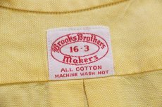 画像4: 60s Brooks Brothersブルックスブラザーズ Makers 6ボタン ボタンダウン オックスフォード コットンシャツ 黄 16-3 (4)
