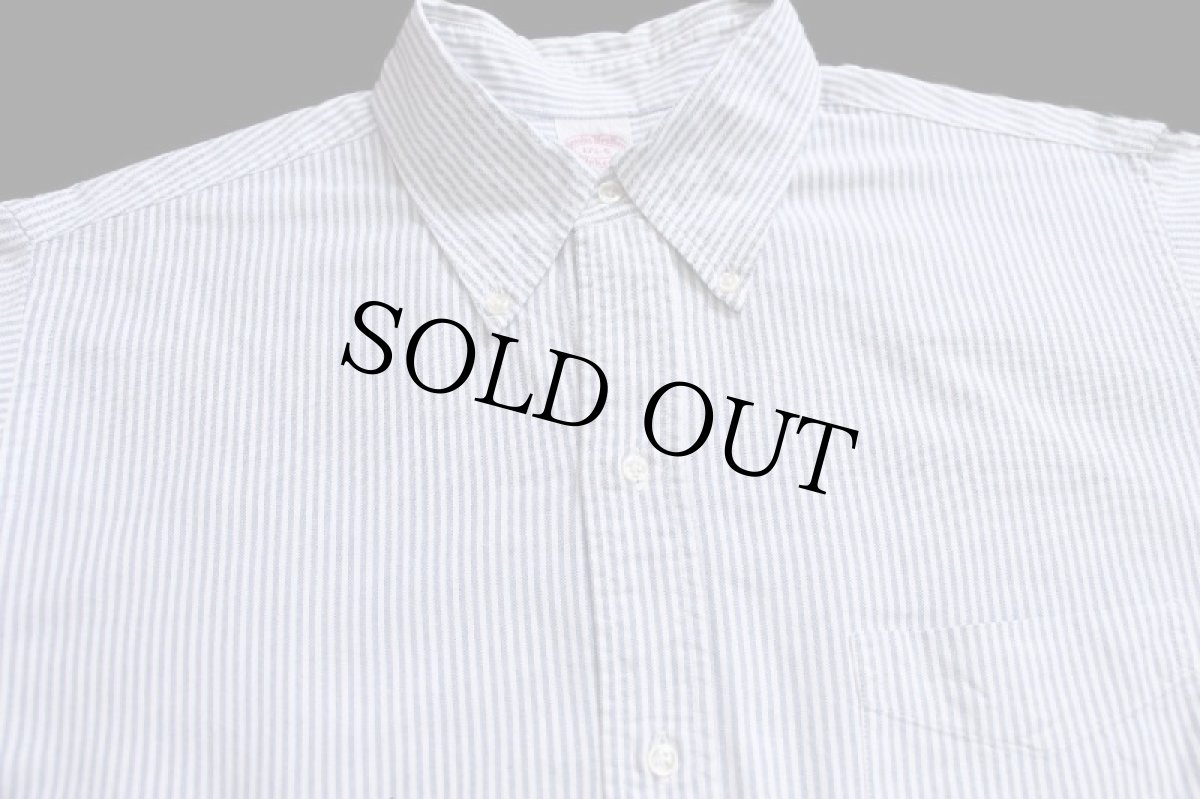 画像3: 70s USA製 Brooks Brothersブルックスブラザーズ Makers 6ボタン ストライプ ボタンダウン オックスフォード コットンシャツ 17.5★A (3)