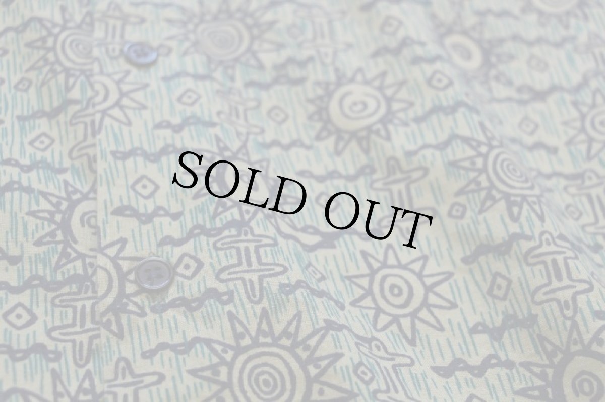 画像5: 90s AMBIANCE アート 総柄 コットンシャツ M (5)