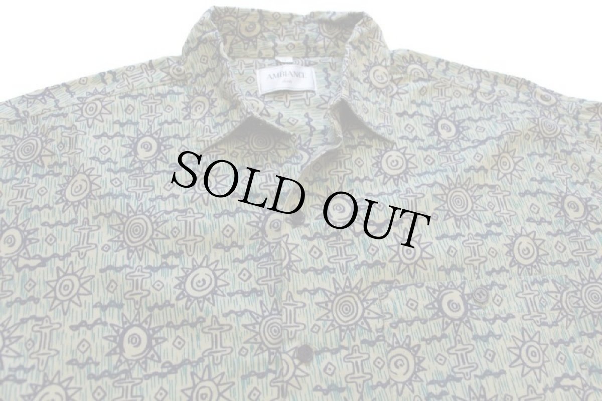 画像3: 90s AMBIANCE アート 総柄 コットンシャツ M (3)