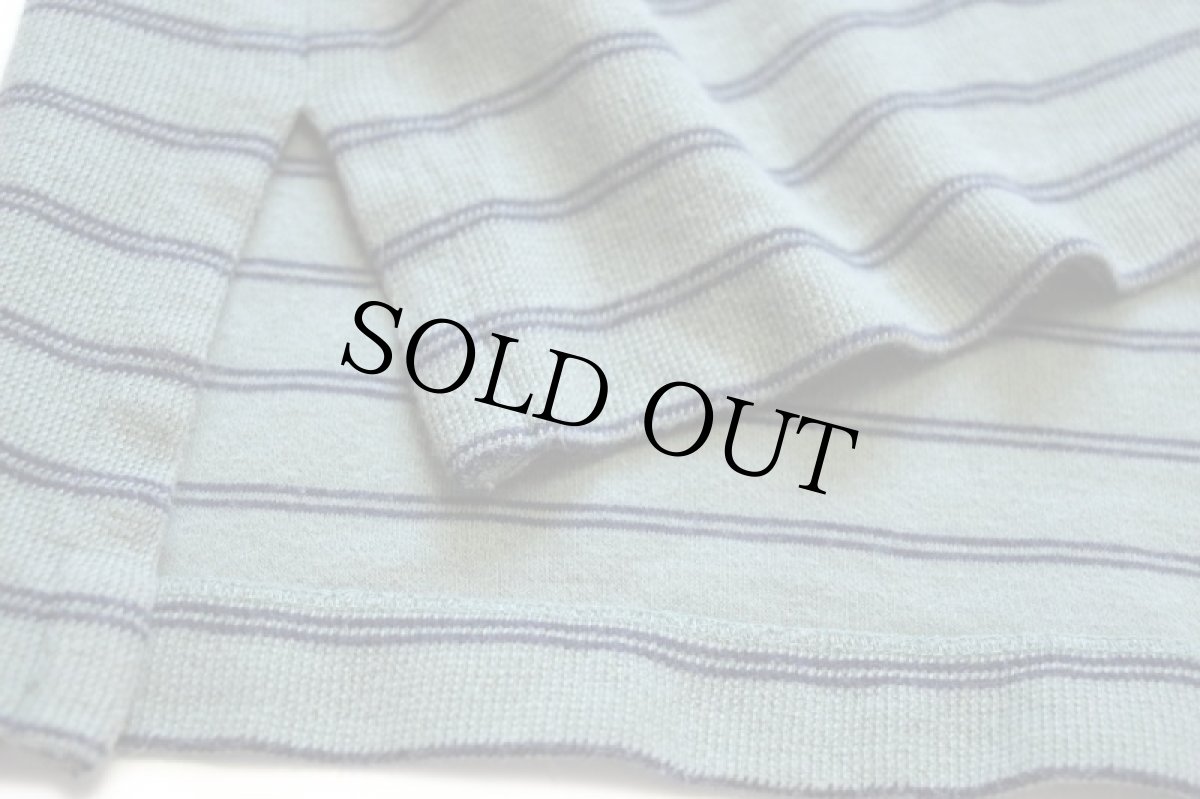 画像6: 00s ポロ ラルフローレン ボーダー コットン 鹿の子 ポロシャツ グリーン×紺 XL (6)