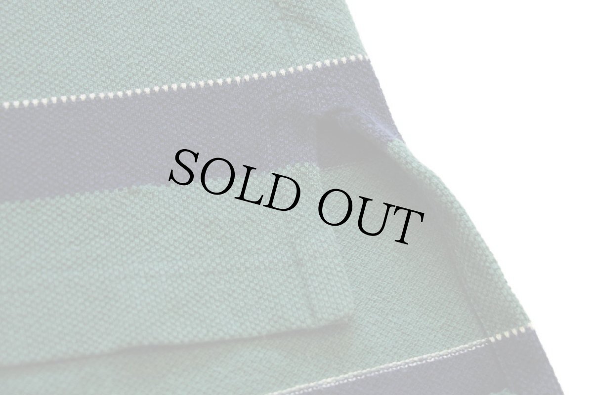 画像6: 00s ポロ ラルフローレン 太ボーダー コットン 鹿の子 ポロシャツ 緑×紺 (6)