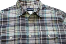 画像3: patagoniaパタゴニア Steersman Shirt ステアーズマン マドラスチェック オーガニックコットン ガーゼシャツ M (3)
