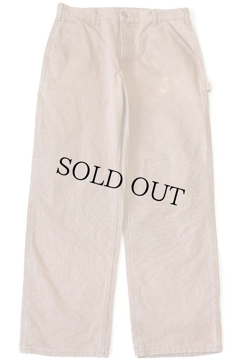 画像2: 00s USA製 carharttカーハート ダック地 ペインターパンツ 茶 w36 L30 (2)