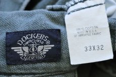 画像6: 90s USA製 DOCKERSドッカーズ ダック地 パンツ グリーングレー w33 L32★Levi'sリーバイス (6)