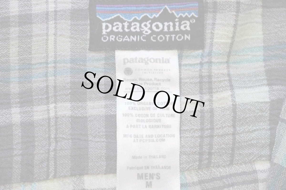 画像4: patagoniaパタゴニア Steersman Shirt ステアーズマン マドラスチェック オーガニックコットン ガーゼシャツ M (4)