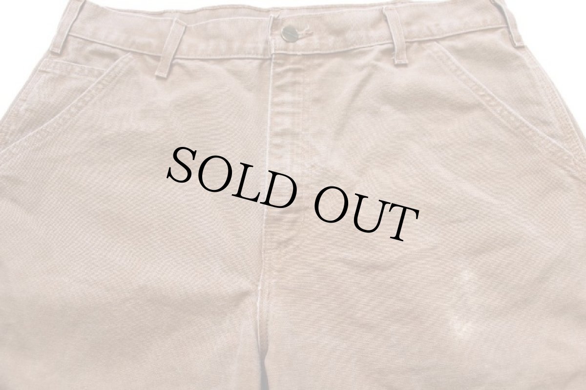 画像4: 00s USA製 carharttカーハート ダック地 ペインターパンツ 茶 w36 L30 (4)