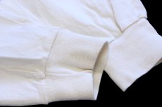 画像7: 90s USA製 RUSSELLラッセル 無地 モックネック コットン 長袖Tシャツ 生成り XXL★特大 (7)