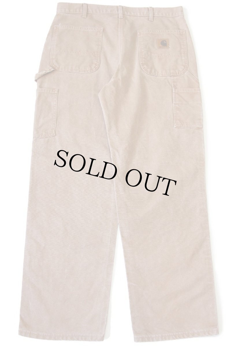 画像3: 00s USA製 carharttカーハート ダック地 ペインターパンツ 茶 w36 L30 (3)