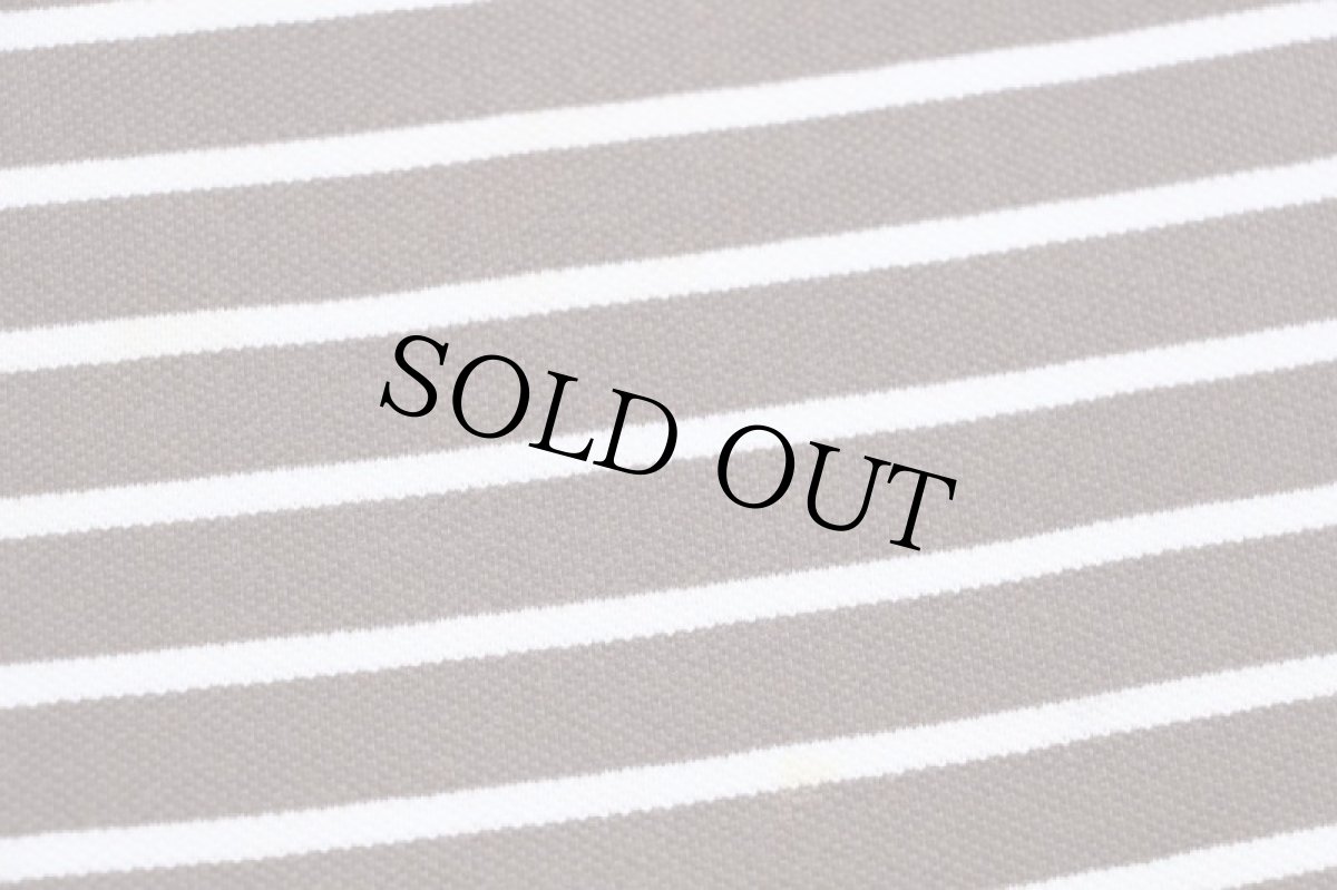 画像5: 00s ポロ ラルフローレン ボーダー コットン 鹿の子 ポロシャツ 茶×白 L (5)