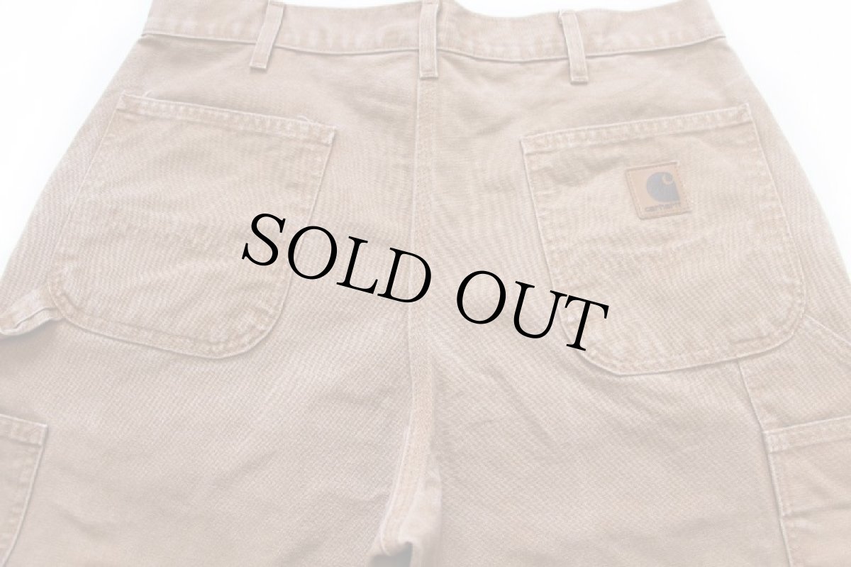 画像5: 00s USA製 carharttカーハート ダック地 ペインターパンツ 茶 w36 L30 (5)