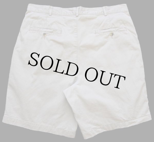 90s USA製 LAND'S END 2タックワイドチノスラックス 37 白 90s RalphLauren ラルフローレン 2タックワイドスラックス