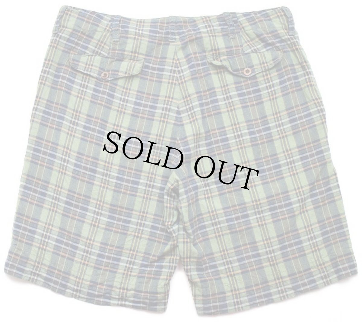 画像2: 00s ポロ ラルフローレン マドラスチェック コットン ショートパンツ 36★ショーツ (2)