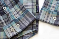 画像6: patagoniaパタゴニア Steersman Shirt ステアーズマン マドラスチェック オーガニックコットン ガーゼシャツ M (6)