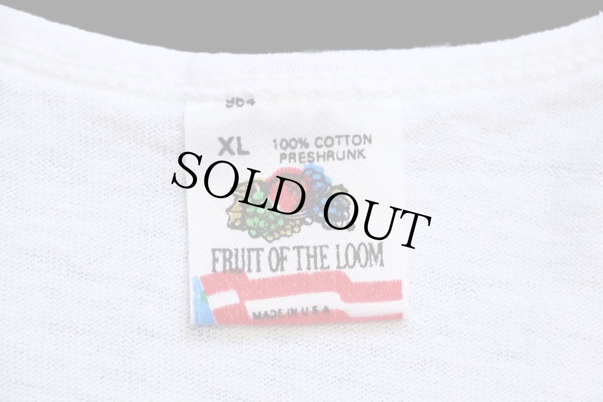 画像3: 90s USA製 VIRGINIA TECH 染み込みプリント コットン タンクトップ 白 XL (3)