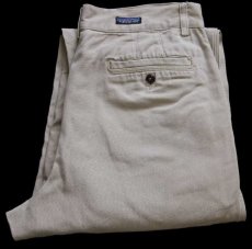 画像1: 90s patagoniaパタゴニア コットン キャンバス パンツ グレーベージュ 34 (1)