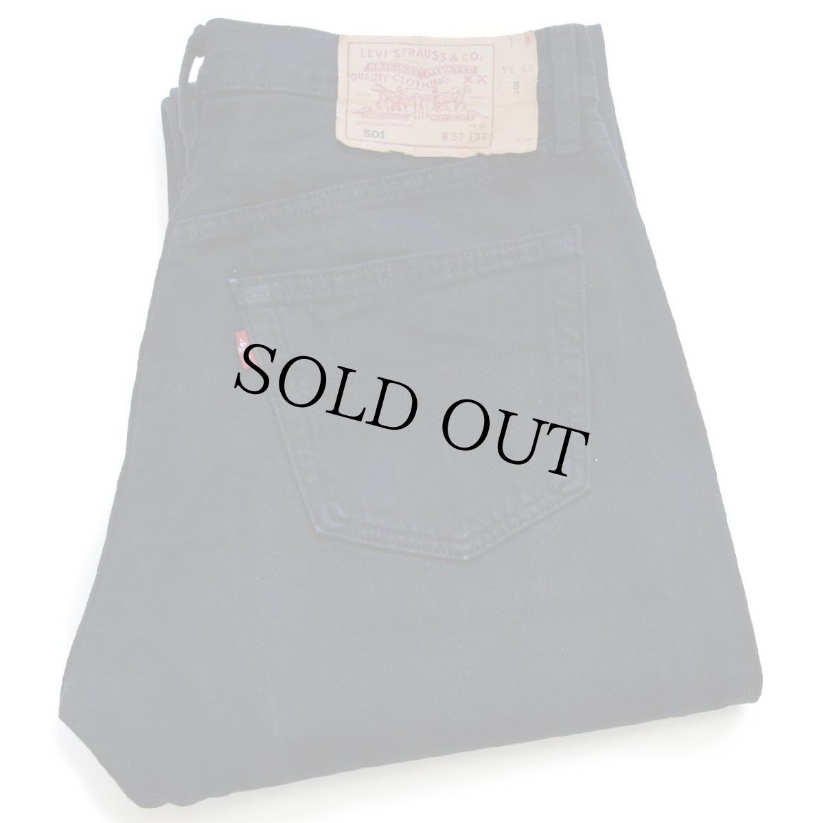 画像1: 90s トルコ製 Levi'sリーバイス 501 後染め ブラック デニムパンツ W33 L36★ユーロ (1)