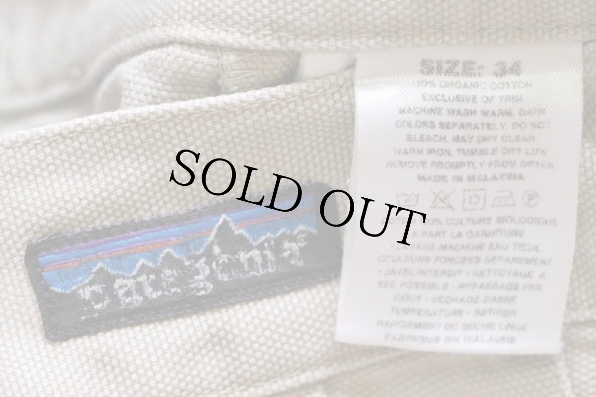 画像6: 90s patagoniaパタゴニア コットン キャンバス パンツ グレーベージュ 34 (6)