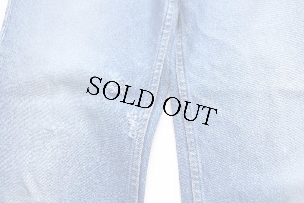 画像8: 90s USA製 Levi'sリーバイス ダメージ デニムパンツ ヒゲ w36 (8)