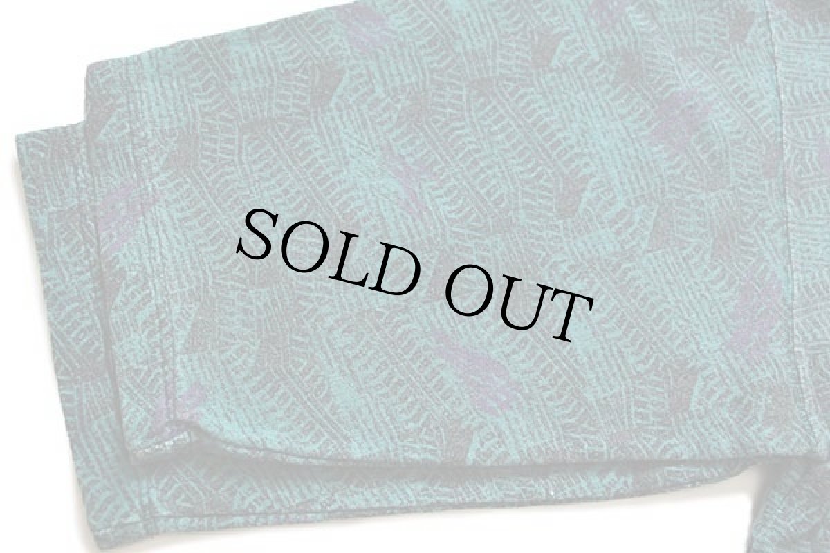 画像6: 90s トルコ製 TODAYS NEWS 総柄 レイヤードネック コットン 五分袖 スウェット (6)