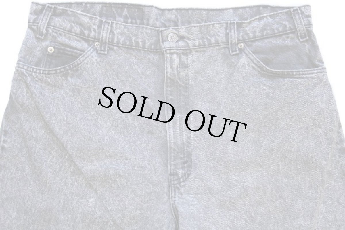 画像4: 90s USA製 Levi'sリーバイス 550 ケミカルウォッシュ ブラック デニムパンツ w40★アシッド (4)