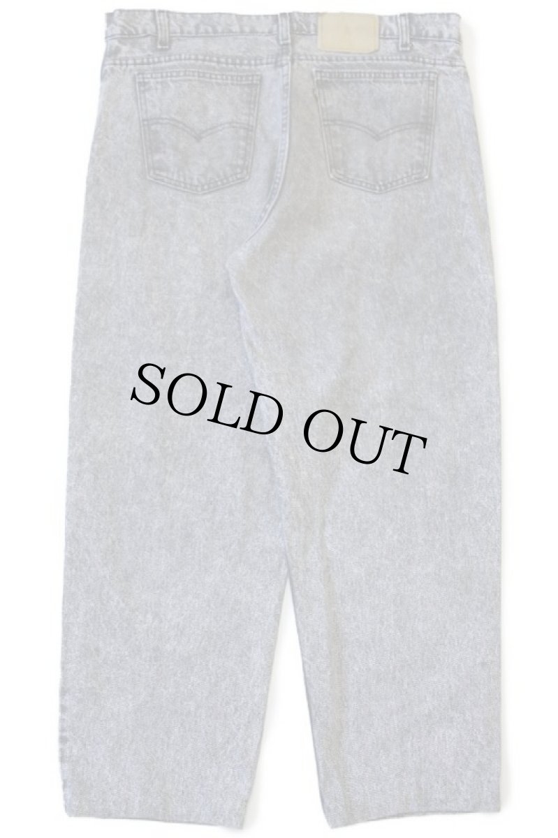 画像3: 90s USA製 Levi'sリーバイス 550 ケミカルウォッシュ ブラック デニムパンツ w40★アシッド (3)