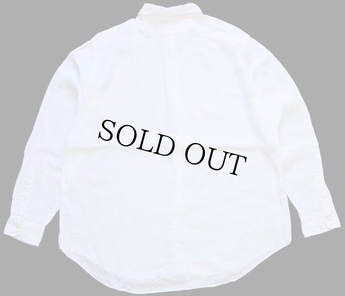 画像2: 00s ラルフローレン ワンポイント ボタンダウン リネンシャツ 白 XL (2)