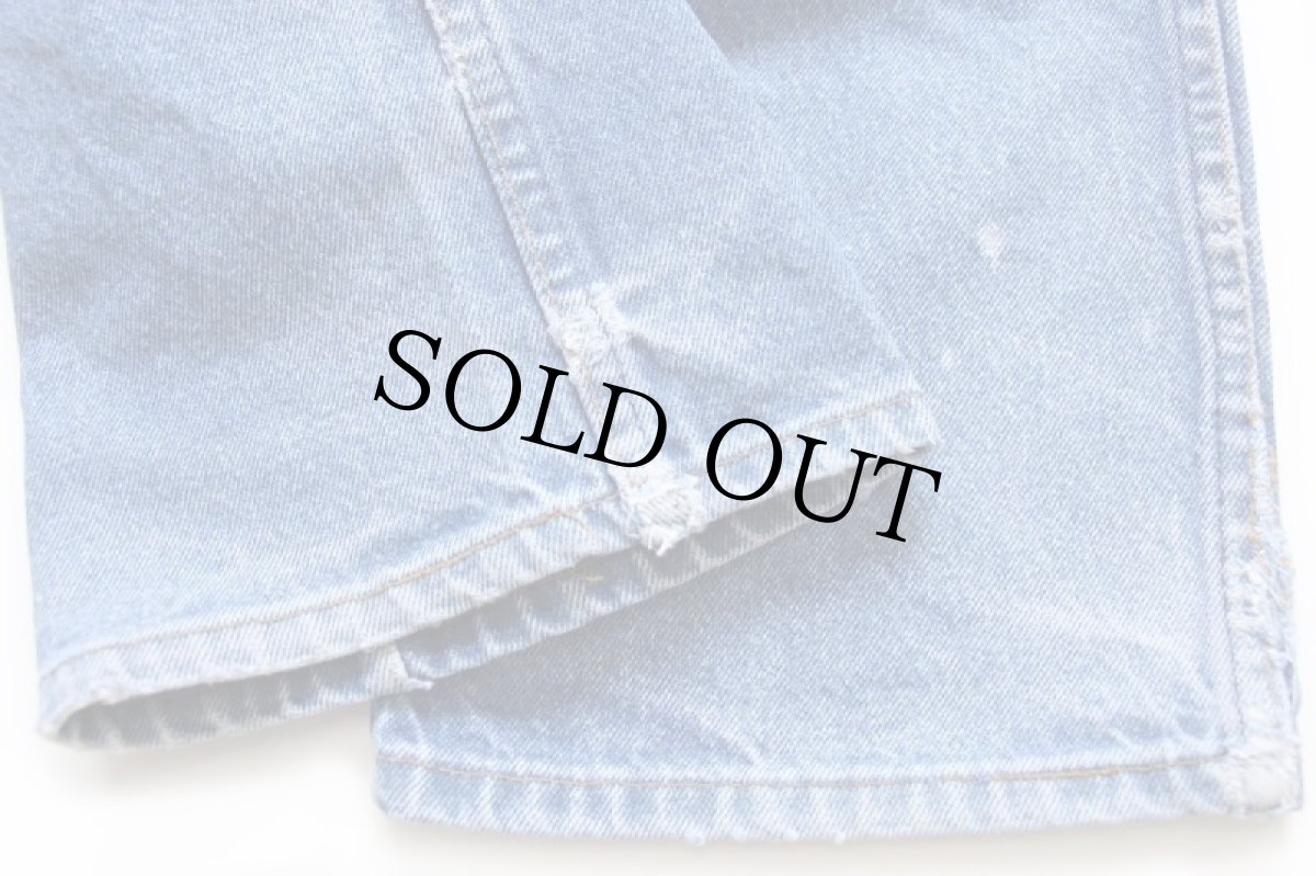 画像9: 90s USA製 Levi'sリーバイス ダメージ デニムパンツ ヒゲ w36 (9)