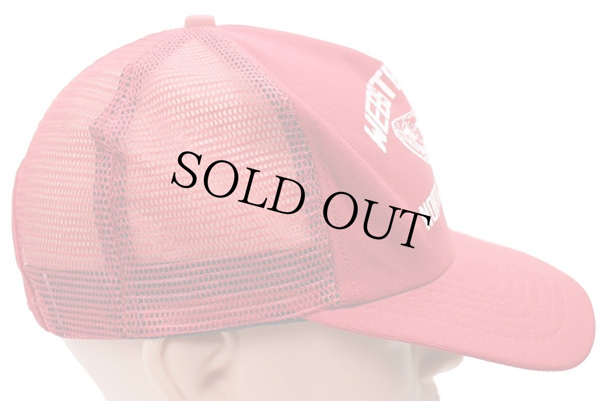 画像4: 80s USA製 New Era WEBSTER LAKE フィッシュ メッシュキャップ 赤 M-L (4)