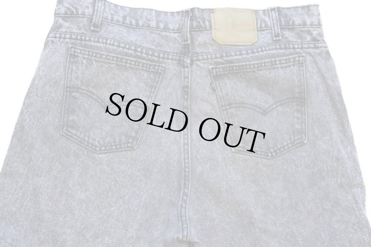 画像5: 90s USA製 Levi'sリーバイス 550 ケミカルウォッシュ ブラック デニムパンツ w40★アシッド (5)