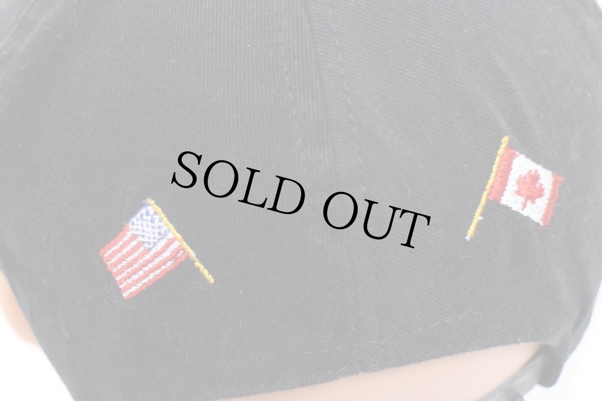 画像6: 90s USA製 ONE UNION PAINTERS AND ALLIED TRADES 星条旗×メイプルリーフフラッグ 刺繍 キャップ 黒 (6)