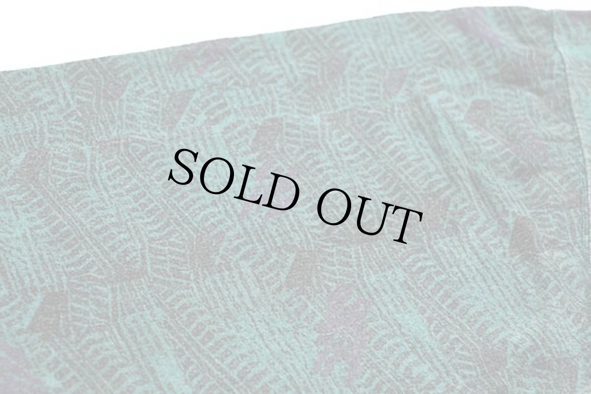 画像7: 90s トルコ製 TODAYS NEWS 総柄 レイヤードネック コットン 五分袖 スウェット (7)