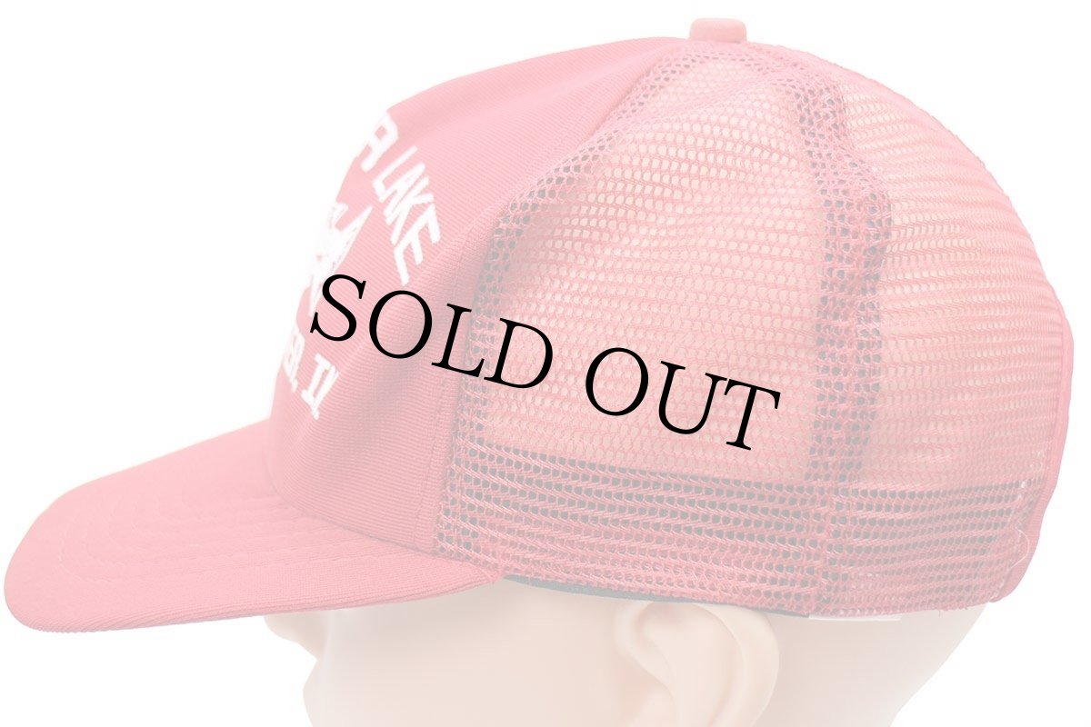 画像3: 80s USA製 New Era WEBSTER LAKE フィッシュ メッシュキャップ 赤 M-L (3)