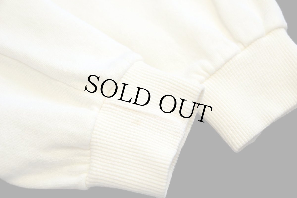 画像6: 80s イタリア製 ISIDORO ROCKSTAR 染み込み&発泡プリント ツートン スウェット クリーム S (6)