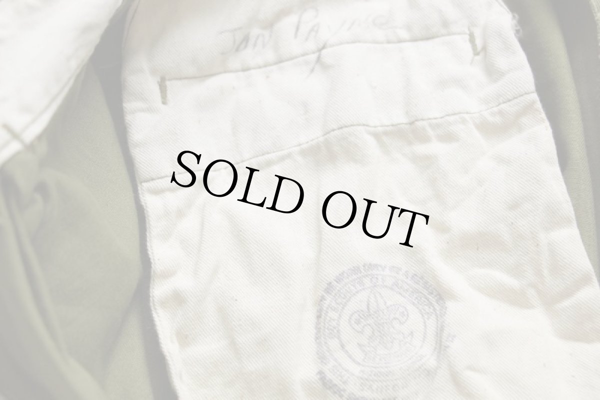 画像6: 60s BSA ボーイスカウト コットンツイル パンツ オリーブ w31 (6)