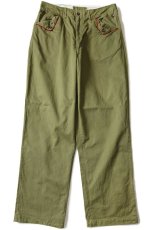 画像4: 60s BSA ボーイスカウト コットンツイル パンツ オリーブ w31 (4)