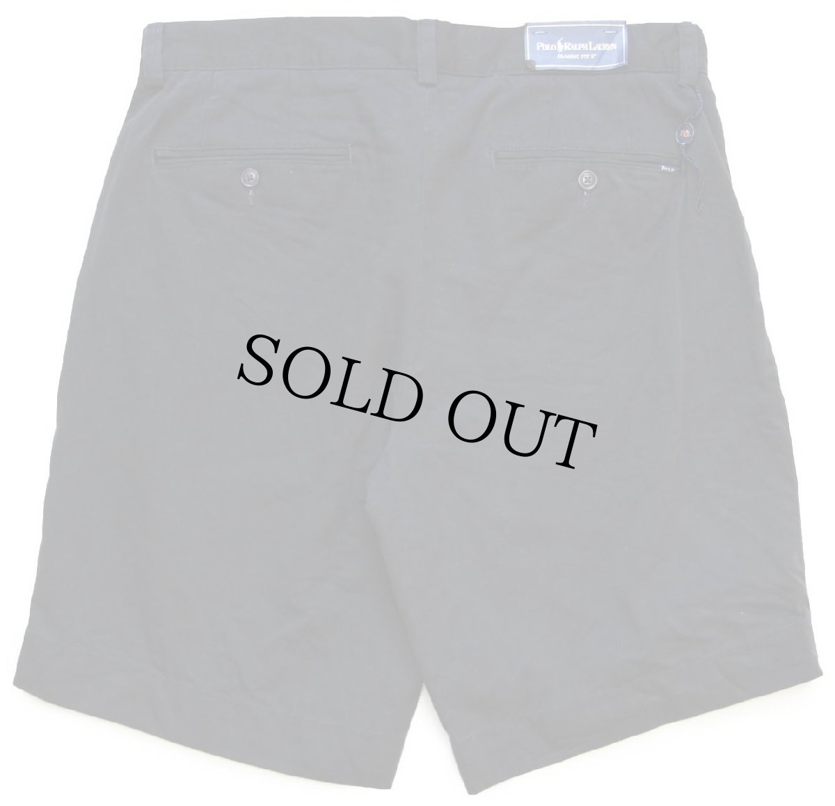 画像2: デッドストック★00s ポロ ラルフローレン コットン チノ ショートパンツ 黒 32★ショーツ (2)