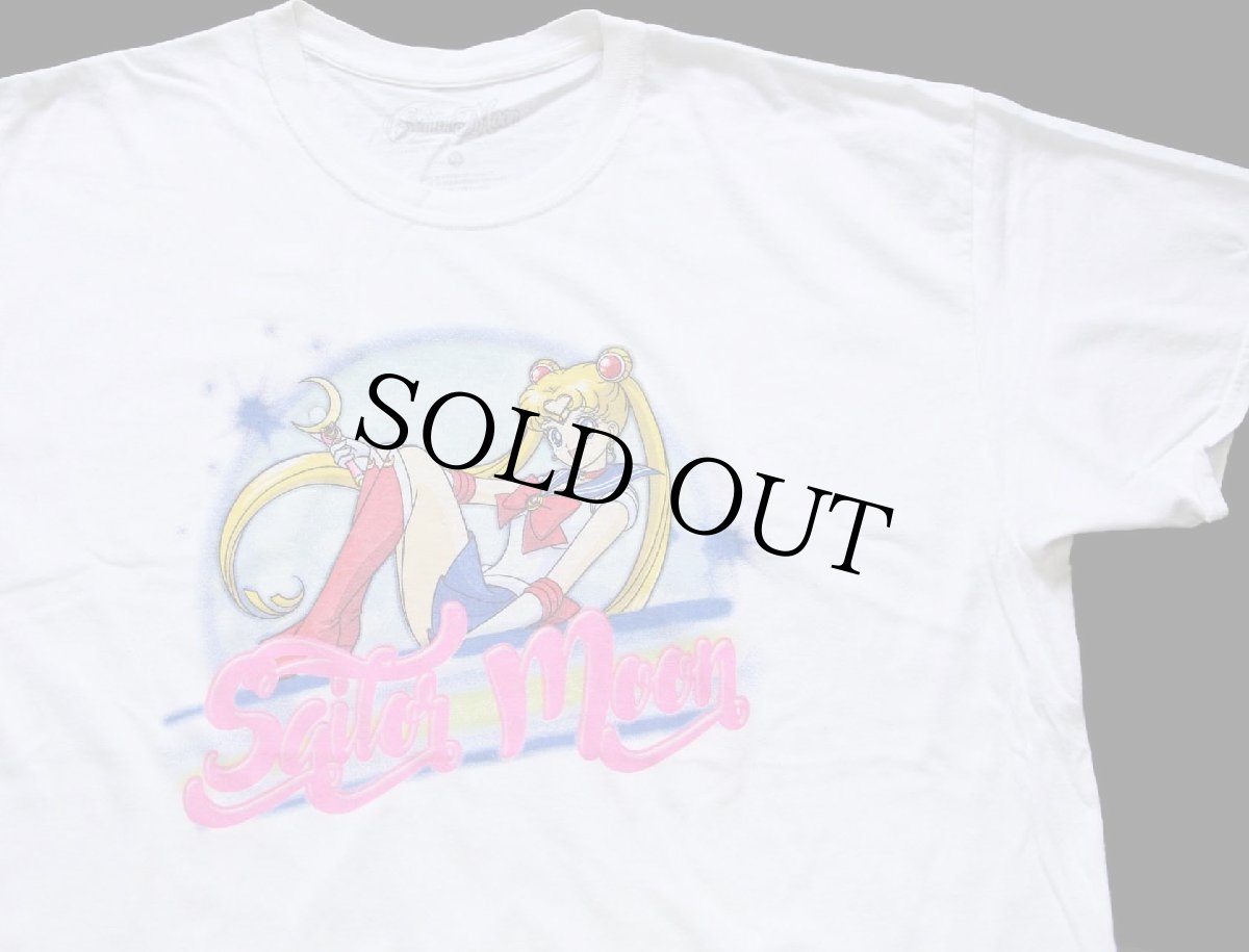 画像1: Sailor Moon 美少女戦士セーラームーン 月野うさぎ コットンTシャツ 白 XL (1)