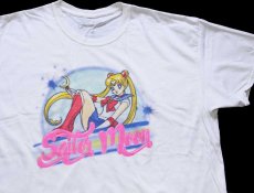 画像1: Sailor Moon 美少女戦士セーラームーン 月野うさぎ コットンTシャツ 白 XL (1)