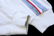 画像7: 70s フランス製 CHEMISE LACOSTE ラコステ 鹿の子 スウェット カーディガン 白 5 (7)
