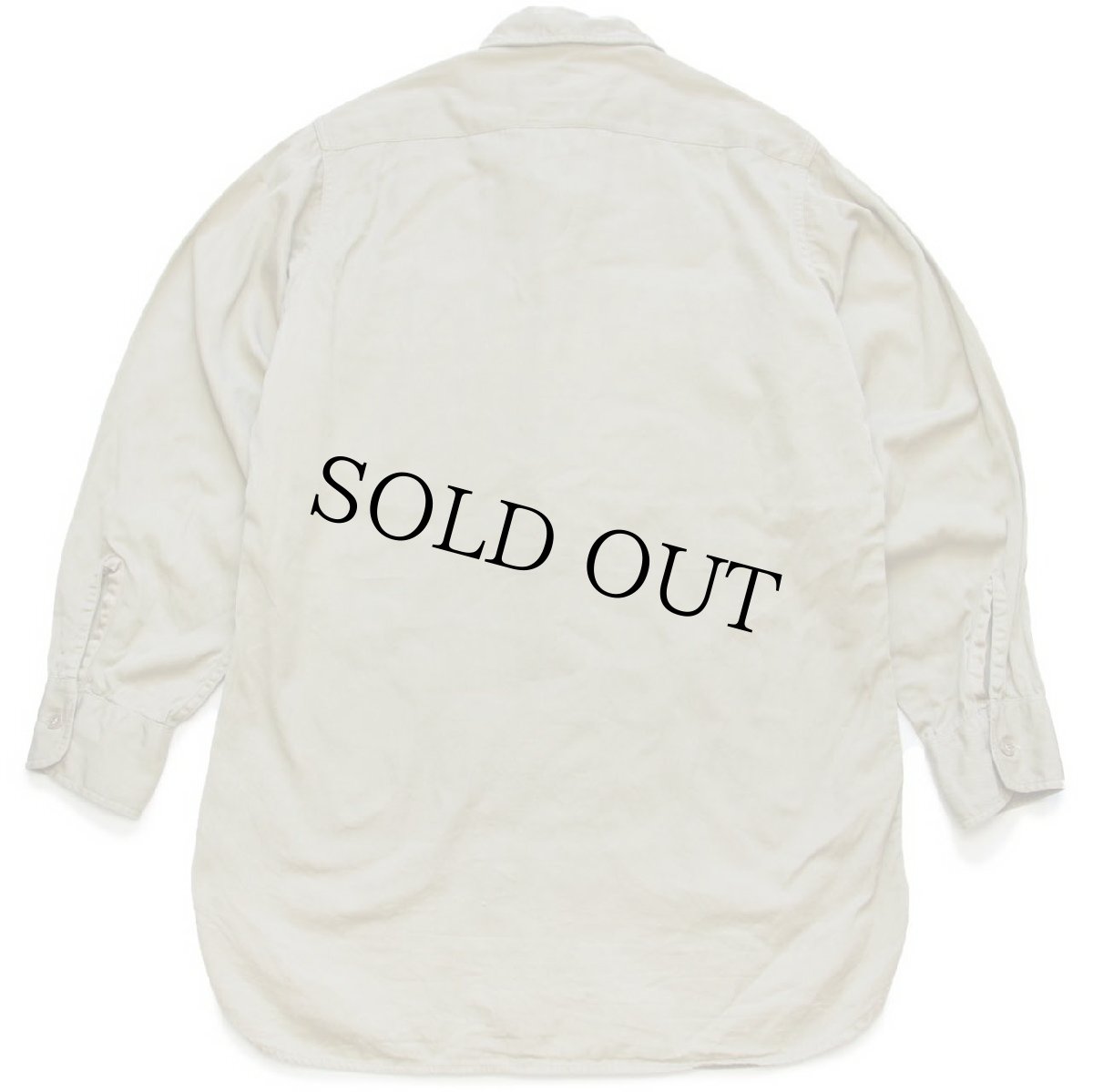 画像2: 40s 米軍 U.S.ARMY コットンツイルシャツ カーキ 14.5 (2)