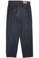 画像3: 90s USA製 Levi'sリーバイス 550 ブラック デニムパンツ w36 L32★166 (3)
