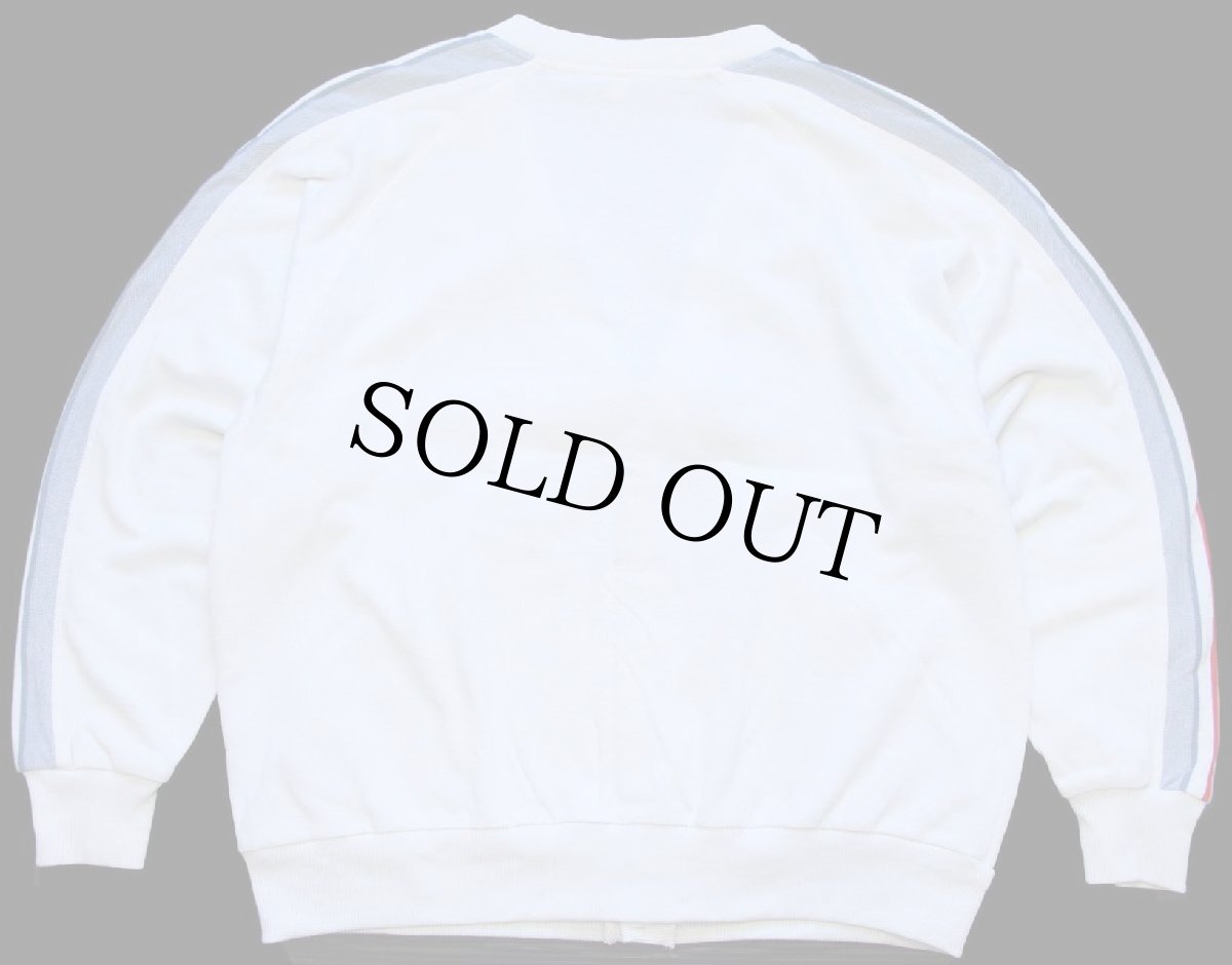 画像2: 70s フランス製 CHEMISE LACOSTE ラコステ 鹿の子 スウェット カーディガン 白 5 (2)