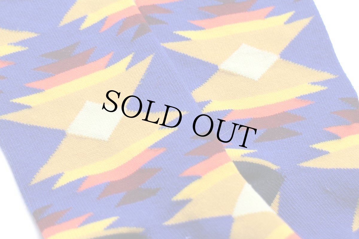 画像3: 未使用★MINNETONKAミネトンカ ネイティブ柄 ソックス ブルー×ネイビー★靴下 (3)