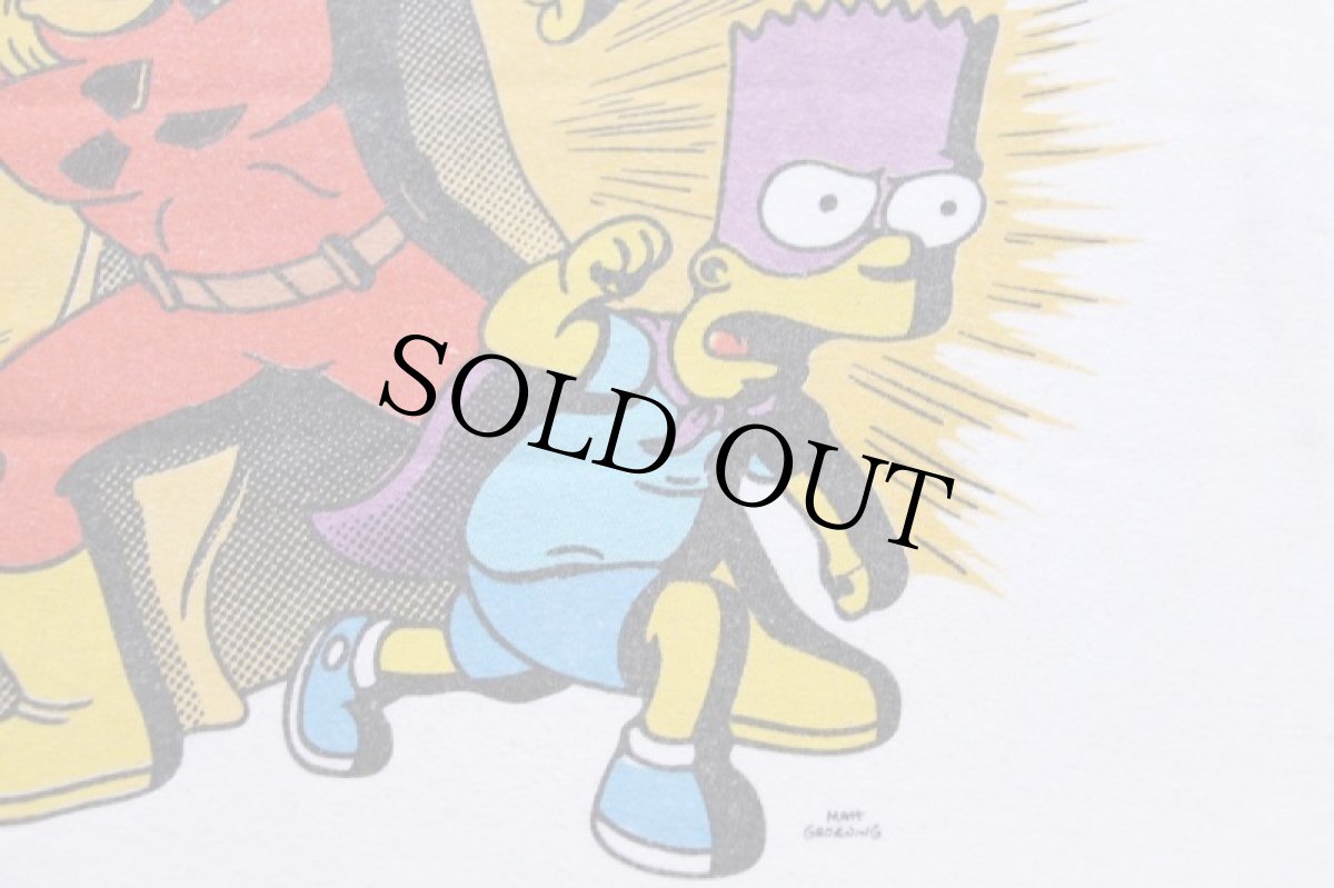 画像5: The Simpsons シンプソンズ BARTMAN AND RADIOACTIVE MAN ホーマー バート コットンTシャツ 白 XL (5)