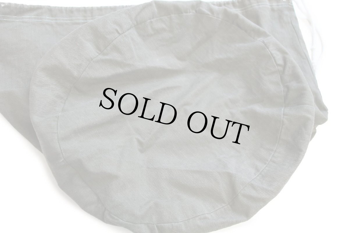 画像3: ハンドメイド HBT ヘリンボーンツイル バラックバッグ オリーブ★ランドリーバッグ (3)